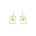 Pendientes Concha Cuadrado dorado - Imagen 1